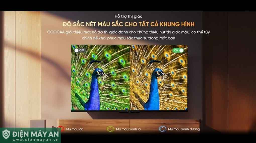 Google Tivi QLED Coocaa AI 4K 65 inch 65Y84